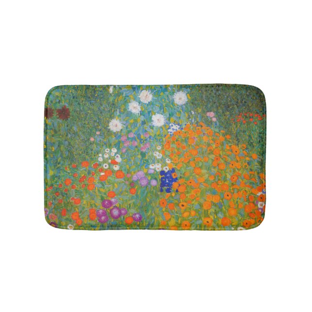 Gustav Klimt - Flower Garden Bath Mat (Front)
