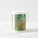 Gustav Klimt: Flower Garden Bone China Mug<br><div class="desc">A beautiful classic Bone China mug featuring a colourful flower garden,  painted by the Austrian symbolist painter Gustav Klimt.</div>