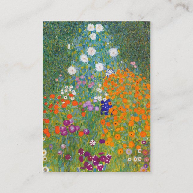 Gustav Klimt: Flower Garden Business Card (Front)