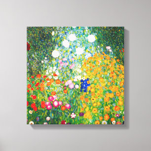 Gustav Klimt Flower Garden Canvas Poster