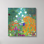 Gustav Klimt Flower Garden Canvas Print<br><div class="desc">A cottage or farmhouse flower garden as painted by Gustav Klimt.</div>