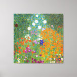 Gustav Klimt: Flower Garden Canvas Print<br><div class="desc">A beautiful classic canvas print featuring a colourful flower garden,  painted by the Austrian symbolist painter Gustav Klimt.</div>