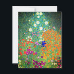 Gustav Klimt Flower Garden Card<br><div class="desc">Card featuring Gustav Klimt’s oil painting Flower Garden (1906). A beautiful garden of purple,  red,  white,  blue,  and orange flowers. A great gift for fans of Art Nouveau and Austrian art.</div>
