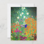 Gustav Klimt Flower Garden Card<br><div class="desc">Card featuring Gustav Klimt’s oil painting Flower Garden (1906). A beautiful garden of purple,  red,  white,  blue,  and orange flowers. A great gift for fans of Art Nouveau and Austrian art.</div>