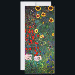 Gustav Klimt Flower Garden Card<br><div class="desc">Card featuring Gustav Klimt’s oil painting Farm Garden with Sunflowers (1907). A beautiful garden of sunflowers and exquisite blue,  red,  purple,  pink,  and white flowers. A great gift for fans of Art Nouveau and Austrian art.</div>