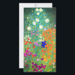 Gustav Klimt Flower Garden Card<br><div class="desc">Card featuring Gustav Klimt’s oil painting Flower Garden (1906). A beautiful garden of purple,  red,  white,  blue,  and orange flowers. A great gift for fans of Art Nouveau and Austrian art.</div>