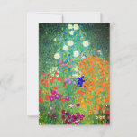 Gustav Klimt Flower Garden Card<br><div class="desc">Card featuring Gustav Klimt’s oil painting Flower Garden (1906). A beautiful garden of purple,  red,  white,  blue,  and orange flowers. A great gift for fans of Art Nouveau and Austrian art.</div>