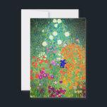 Gustav Klimt Flower Garden Card<br><div class="desc">Card featuring Gustav Klimt’s oil painting Flower Garden (1906). A beautiful garden of purple,  red,  white,  blue,  and orange flowers. A great gift for fans of Art Nouveau and Austrian art.</div>
