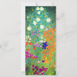 Gustav Klimt Flower Garden Card<br><div class="desc">Card featuring Gustav Klimt’s oil painting Flower Garden (1906). A beautiful garden of purple,  red,  white,  blue,  and orange flowers. A great gift for fans of Art Nouveau and Austrian art.</div>