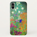 Gustav Klimt Flower Garden iPhone X Case<br><div class="desc">iPhone Case featuring Gustav Klimt’s oil painting Flower Garden (1906). A beautiful garden of purple,  red,  white,  blue,  and orange flowers. A great gift for fans of Art Nouveau and Austrian art.</div>