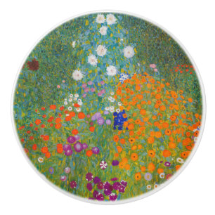 Gustav Klimt - Flower Garden Ceramic Knob
