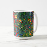 Gustav Klimt Flower Garden Coffee Mug<br><div class="desc">Coffee Mug featuring Gustav Klimt’s oil painting Farm Garden with Sunflowers (1907). A beautiful garden of sunflowers and exquisite blue,  red,  purple,  pink,  and white flowers. A great gift for fans of Art Nouveau and Austrian art.</div>