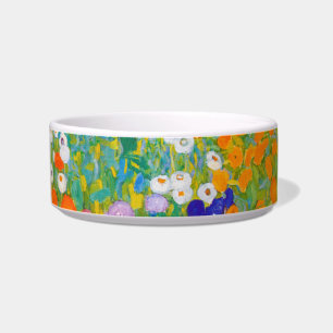Gustav Klimt Flower Garden Cottage Art Nouveau Bowl