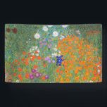 Gustav Klimt Flower Garden Cottage Nature Banner<br><div class="desc">A beautiful garden painting - this is a classic painting by Gustav Klimt,  called Cottage Garden,  or Bauergarten,  1907,  which is a close up of a flower garden,  a colourful floral painting.</div>