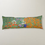 Gustav Klimt Flower Garden Cottage Nature Body Cushion<br><div class="desc">A beautiful garden painting - this is a classic painting by Gustav Klimt,  called Cottage Garden,  or Bauergarten,  1907,  which is a close up of a flower garden,  a colourful floral painting.</div>