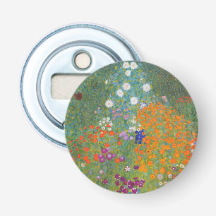 Gustav Klimt Flower Garden Cottage Nature Bottle Opener