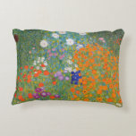 Gustav Klimt Flower Garden Cottage Nature Decorative Cushion<br><div class="desc">A beautiful garden painting - this is a classic painting by Gustav Klimt,  called Cottage Garden,  or Bauergarten,  1907,  which is a close up of a flower garden,  a colourful floral painting.</div>