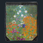 Gustav Klimt Flower Garden Cottage Nature Drawstring Bag<br><div class="desc">A beautiful garden painting - this is a classic painting by Gustav Klimt,  called Cottage Garden,  or Bauergarten,  1907,  which is a close up of a flower garden,  a colourful floral painting.</div>