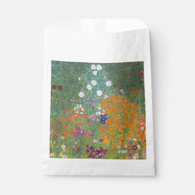Gustav Klimt Flower Garden Cottage Nature Favour Bags (Front)
