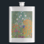 Gustav Klimt Flower Garden Cottage Nature Hip Flask<br><div class="desc">A beautiful garden painting - this is a classic painting by Gustav Klimt,  called Cottage Garden,  or Bauergarten,  1907,  which is a close up of a flower garden,  a colourful floral painting.</div>