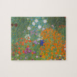 Gustav Klimt Flower Garden Cottage Nature Jigsaw Puzzle<br><div class="desc">A beautiful garden painting - this is a classic painting by Gustav Klimt,  called Cottage Garden,  or Bauergarten,  1907,  which is a close up of a flower garden,  a colorful floral painting.</div>