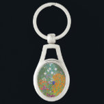 Gustav Klimt Flower Garden Cottage Nature Key Ring<br><div class="desc">A beautiful garden painting - this is a classic painting by Gustav Klimt,  called Cottage Garden,  or Bauergarten,  1907,  which is a close up of a flower garden,  a colourful floral painting.</div>