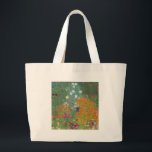 Gustav Klimt Flower Garden Cottage Nature Large Tote Bag<br><div class="desc">A beautiful garden painting - this is a classic painting by Gustav Klimt,  called Cottage Garden,  or Bauergarten,  1907,  which is a close up of a flower garden,  a colorful floral painting.</div>