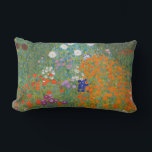 Gustav Klimt Flower Garden Cottage Nature Lumbar Cushion<br><div class="desc">A beautiful garden painting - this is a classic painting by Gustav Klimt,  called Cottage Garden,  or Bauergarten,  1907,  which is a close up of a flower garden,  a colourful floral painting.</div>