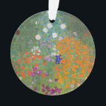Gustav Klimt Flower Garden Cottage Nature Ornament<br><div class="desc">A beautiful garden painting - this is a classic painting by Gustav Klimt,  called Cottage Garden,  or Bauergarten,  1907,  which is a close up of a flower garden,  a colourful floral painting.</div>