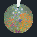 Gustav Klimt Flower Garden Cottage Nature Ornament<br><div class="desc">A beautiful garden painting - this is a classic painting by Gustav Klimt,  called Cottage Garden,  or Bauergarten,  1907,  which is a close up of a flower garden,  a colourful floral painting.</div>