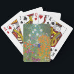Gustav Klimt Flower Garden Cottage Nature Playing Cards<br><div class="desc">A beautiful garden painting - this is a classic painting by Gustav Klimt,  called Cottage Garden,  or Bauergarten,  1907,  which is a close up of a flower garden,  a colourful floral painting.</div>