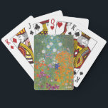 Gustav Klimt Flower Garden Cottage Nature Playing Cards<br><div class="desc">A beautiful garden painting - this is a classic painting by Gustav Klimt,  called Cottage Garden,  or Bauergarten,  1907,  which is a close up of a flower garden,  a colourful floral painting.</div>