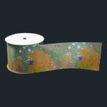 Gustav Klimt Flower Garden Cottage Nature Satin Ribbon<br><div class="desc">A beautiful garden painting - this is a classic painting by Gustav Klimt,  called Cottage Garden,  or Bauergarten,  1907,  which is a close up of a flower garden,  a colourful floral painting.</div>