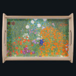 Gustav Klimt Flower Garden Cottage Nature Serving Tray<br><div class="desc">A beautiful garden painting - this is a classic painting by Gustav Klimt,  called Cottage Garden,  or Bauergarten,  1907,  which is a close up of a flower garden,  a colourful floral painting.</div>