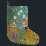 Gustav Klimt Flower Garden Cottage Nature Small Christmas Stocking<br><div class="desc">A beautiful garden painting - this is a classic painting by Gustav Klimt,  called Cottage Garden,  or Bauergarten,  1907,  which is a close up of a flower garden,  a colourful floral painting.</div>