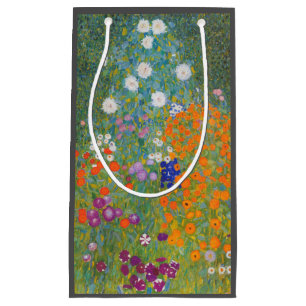 Gustav Klimt Flower Garden Cottage Nature Small Gift Bag