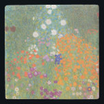Gustav Klimt Flower Garden Cottage Nature Stone Coaster<br><div class="desc">A beautiful garden painting - this is a classic painting by Gustav Klimt,  called Cottage Garden,  or Bauergarten,  1907,  which is a close up of a flower garden,  a colourful floral painting.</div>