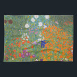 Gustav Klimt Flower Garden Cottage Nature Tea Towel<br><div class="desc">A beautiful garden painting - this is a classic painting by Gustav Klimt,  called Cottage Garden,  or Bauergarten,  1907,  which is a close up of a flower garden,  a colourful floral painting.</div>