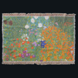 Gustav Klimt Flower Garden Cottage Nature Throw Blanket<br><div class="desc">A beautiful garden painting - this is a classic painting by Gustav Klimt,  called Cottage Garden,  or Bauergarten,  1907,  which is a close up of a flower garden,  a colourful floral painting.</div>