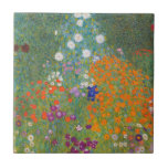 Gustav Klimt Flower Garden Cottage Nature Tile<br><div class="desc">A beautiful garden painting - this is a classic painting by Gustav Klimt,  called Cottage Garden,  or Bauergarten,  1907,  which is a close up of a flower garden,  a colourful floral painting.</div>