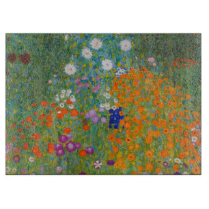Gustav Klimt - Flower Garden Cutting Board