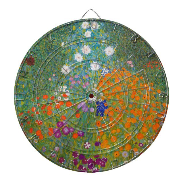Gustav Klimt - Flower Garden Dartboard (Front)