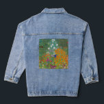 Gustav Klimt - Flower Garden Denim Jacket<br><div class="desc">Flower Garden - Gustav Klimt in 1905-1907</div>