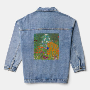 Gustav Klimt - Flower Garden Denim Jacket