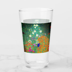 Gustav Klimt Flower Garden Glass