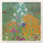 Gustav Klimt - Flower Garden Glass Coaster<br><div class="desc">Flower Garden - Gustav Klimt in 1905-1907</div>