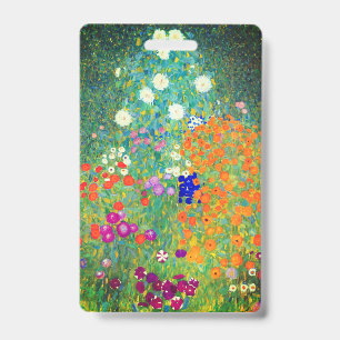 Gustav Klimt Flower Garden ID Badge