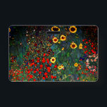 Gustav Klimt Flower Garden ID Badge<br><div class="desc">Badge featuring Gustav Klimt’s oil painting Farm Garden with Sunflowers (1907). A beautiful garden of sunflowers and exquisite blue,  red,  purple,  pink,  and white flowers. A great gift for fans of Art Nouveau and Austrian art.</div>