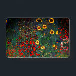 Gustav Klimt Flower Garden ID Badge<br><div class="desc">Badge featuring Gustav Klimt’s oil painting Farm Garden with Sunflowers (1907). A beautiful garden of sunflowers and exquisite blue,  red,  purple,  pink,  and white flowers. A great gift for fans of Art Nouveau and Austrian art.</div>