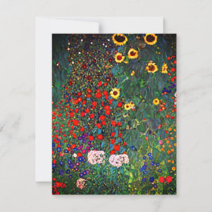 Gustav Klimt Flower Garden Invitation